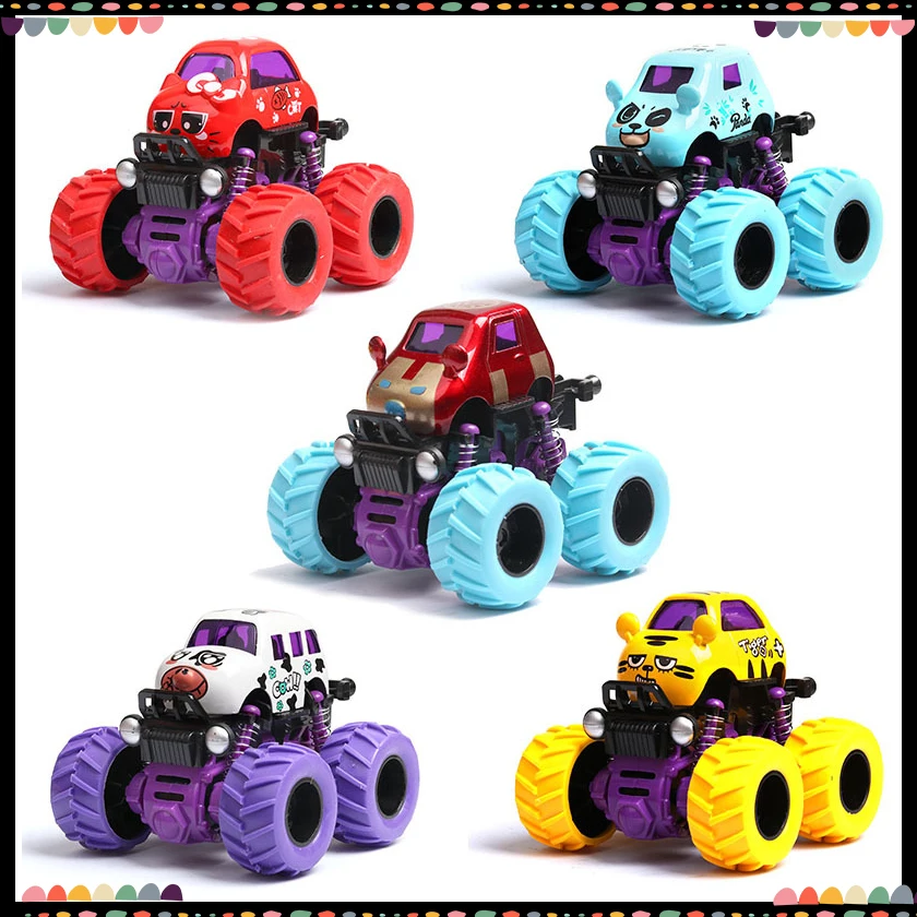 

New Rock Car Animal Hero Graffiti Style Big Truck Inertia Suspension Driving Cool Rotation Inertia Cars Toys Gifts For Kids