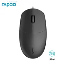 Rapoo Бесшумная USB мышь Проводная для Apple Mac или Windows PC ноутбук/настольный компьютер с 1600 dpi Проводная Бесшумная оптическая мышь