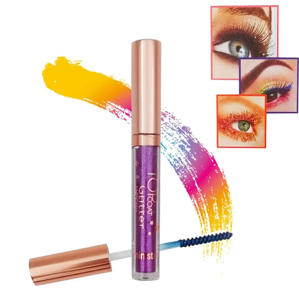 

Colorful Eyelash Mascara Waterproof Long Lasting Shimmer Glitter Eye Makeup
