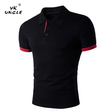 YK UNCLE мужская летняя рубашка поло с коротким рукавом Slim Fit Polo модные уличные топы Мужские Рубашки цвет манжет Повседневная рубашка для гольфа