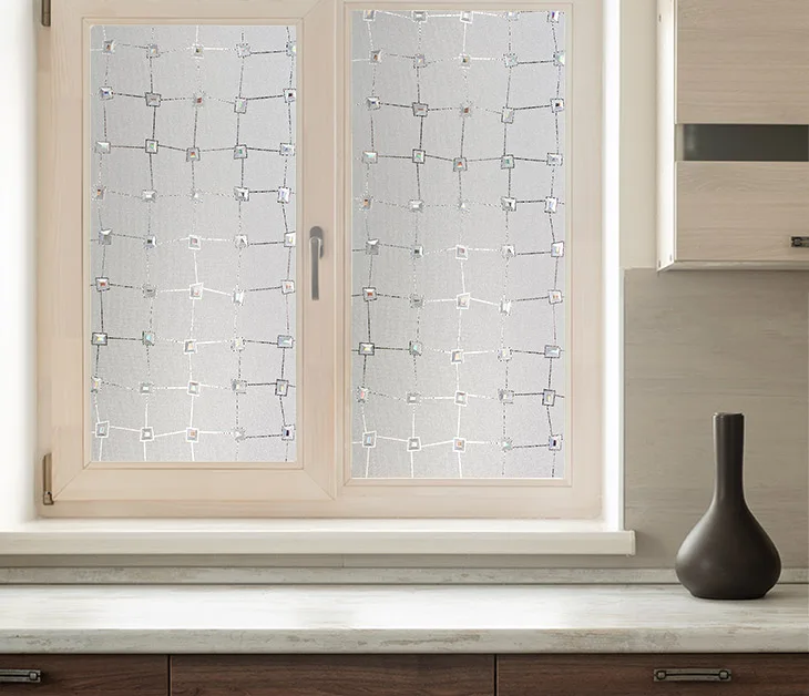 30 90cm*300cm 3D Gemstone top quality UV static cling decorative