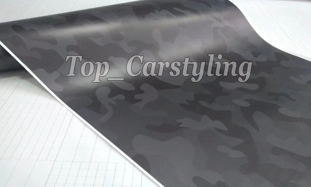 Виниловая автомобильная пленка Prot черно серая камуфляжная для резки плоттера