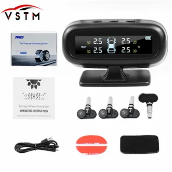 

Real-time 4PCS Internal Sensors Car Tyre Pressure Alarm Monitor System LCD Display Intelligent Temperature Warning Fuel Save