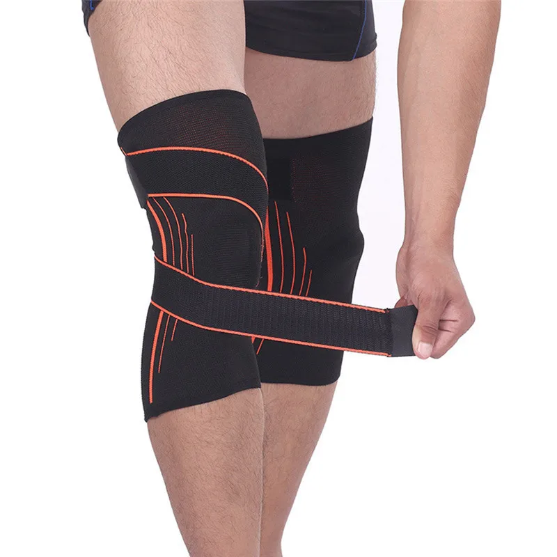Спорт поддержка колена дышащий нарукавник компрессионный коленный бандаж для бега на улице