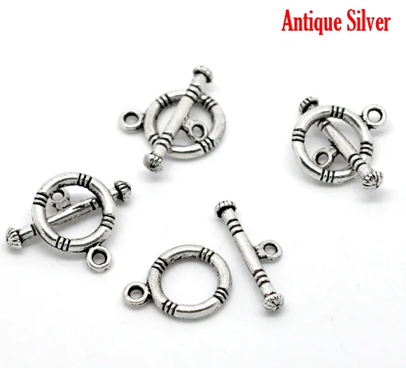 Doreen Box симпатичный серебристый цвет переключение застежки выводные 16x12 мм 20x7