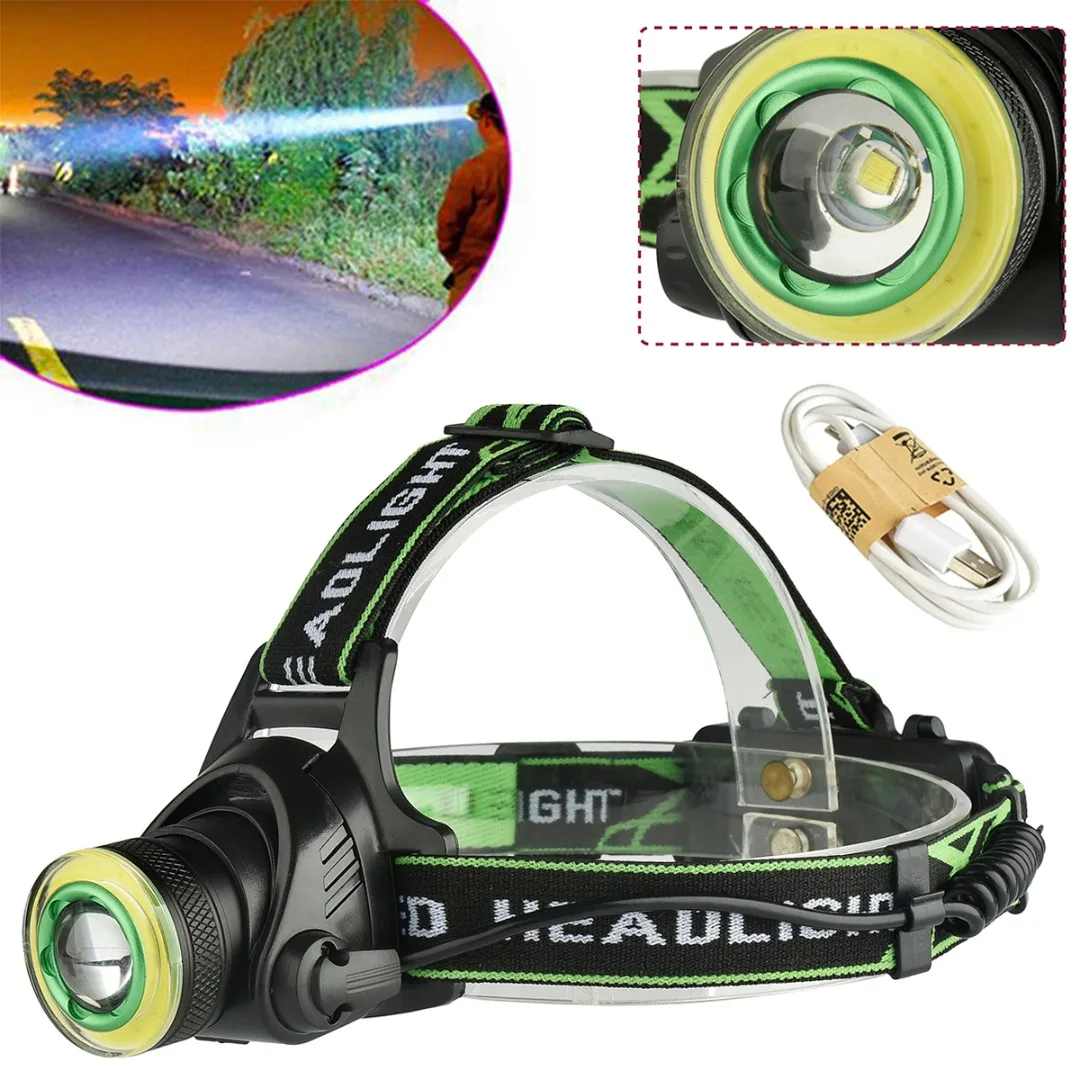 Outdoor Fishing Tools LED Headlamp Zoom 4 Modes Headlight Outdoor Fishing Lighting Night Safety Portable Headlamp Fishing Tools