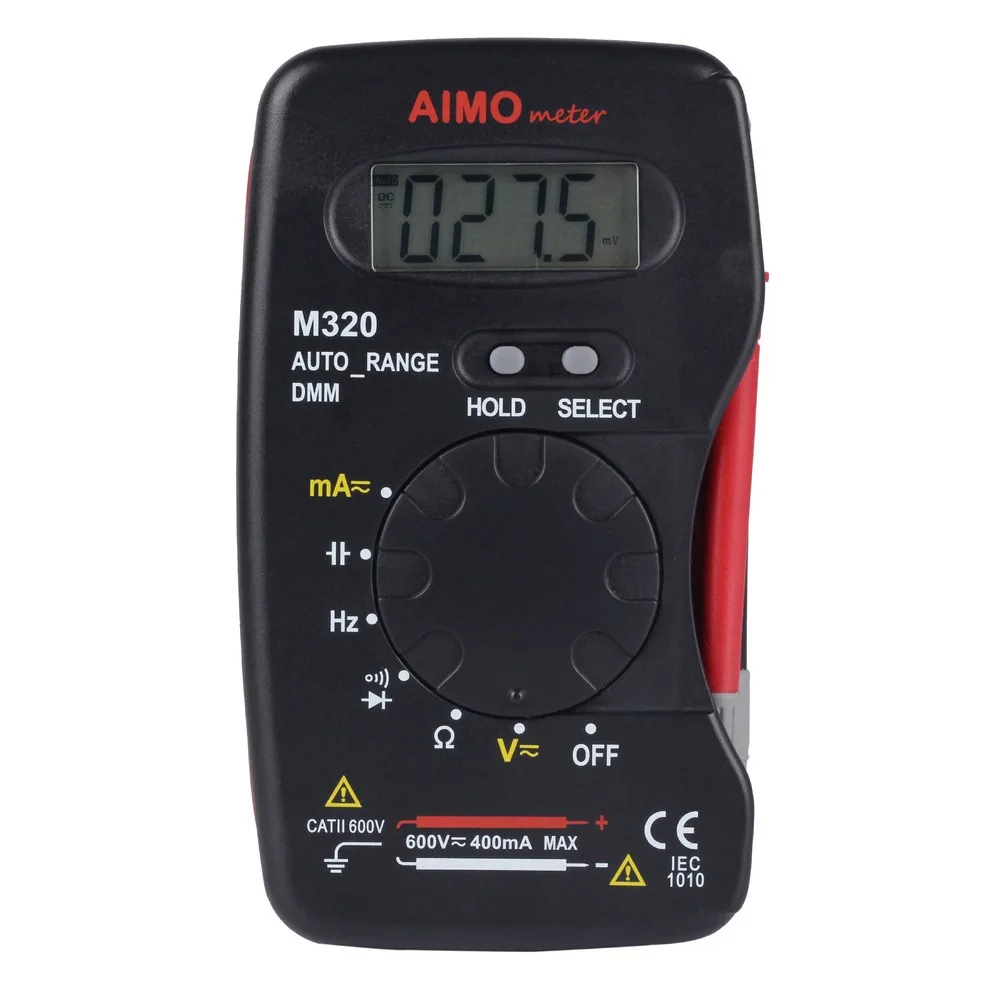 

Mini Handheld LCD Digital Multimeter 4000 Counts Auto Range Pocket Multi Meter Tester DMM Frequency Ammeter Voltmeter Measurer