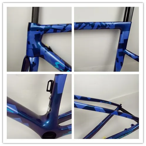 

2019 carbon frame road bike UD glossy bright sl6 T1000 road 700c disc brake thru AXle bicycle frame Can offer XDB service