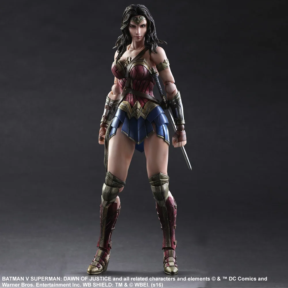 Anime DC COMICS PLAY ARTS KAI Batman VS Superman The Princess Wonder Woman PVC Action Figure Super