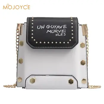

NEW Small Handbags Women Leather Shoulder Mini Bag Crossbody bag Sac a Main Hit Color Women Chain Letter Print Crossbody Bags