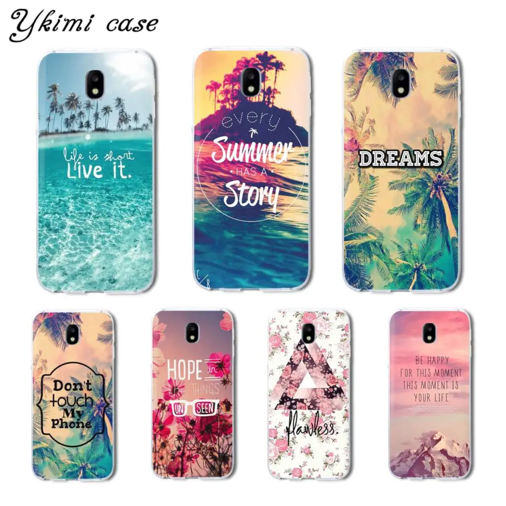 

Ykimi Case For Samsung J3 J5 J7 2017 Eurasian version J3 J4 J6 J8 2018 Case Inspirational landscape Cover TPU Soft Silicone