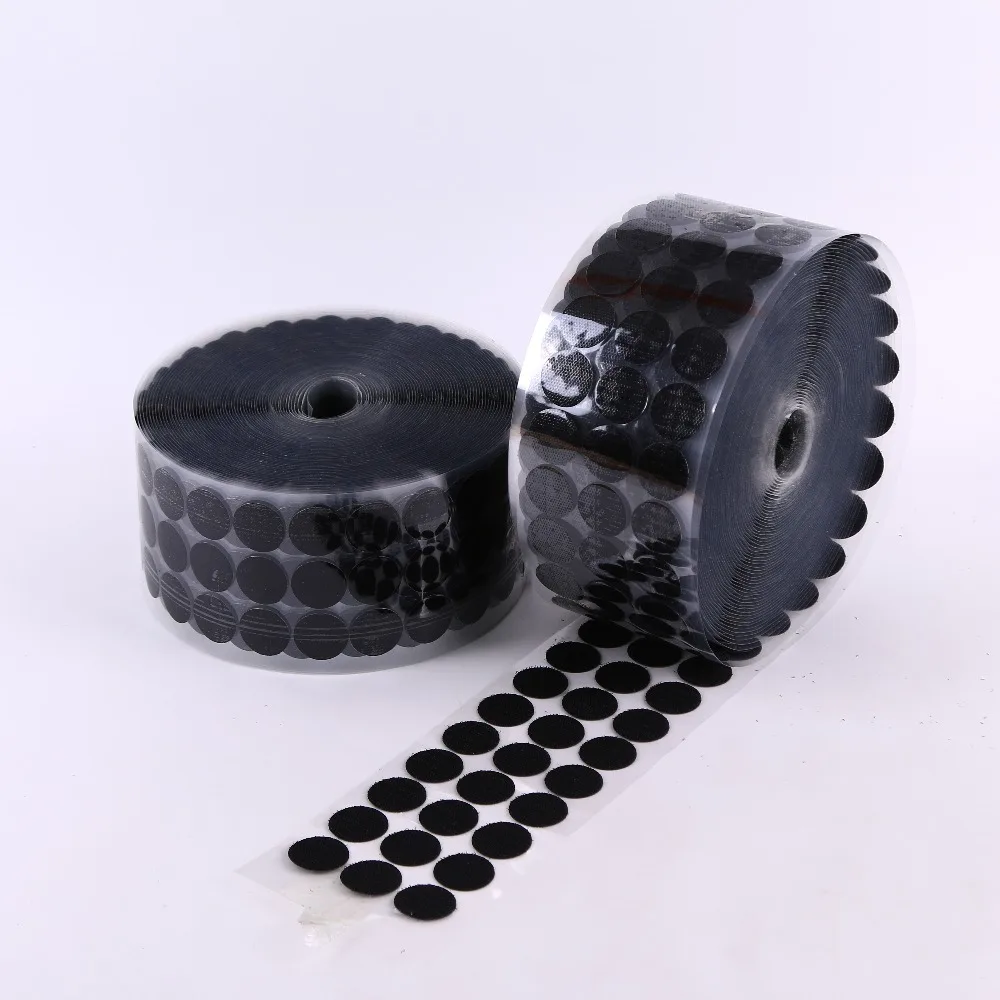 Self Adhesive Fastener Tape Dots 10/15/20/25/30mm Velcros Adhesive Magic Tape White Black Round Hook Loop Boob Tape Strong Glue