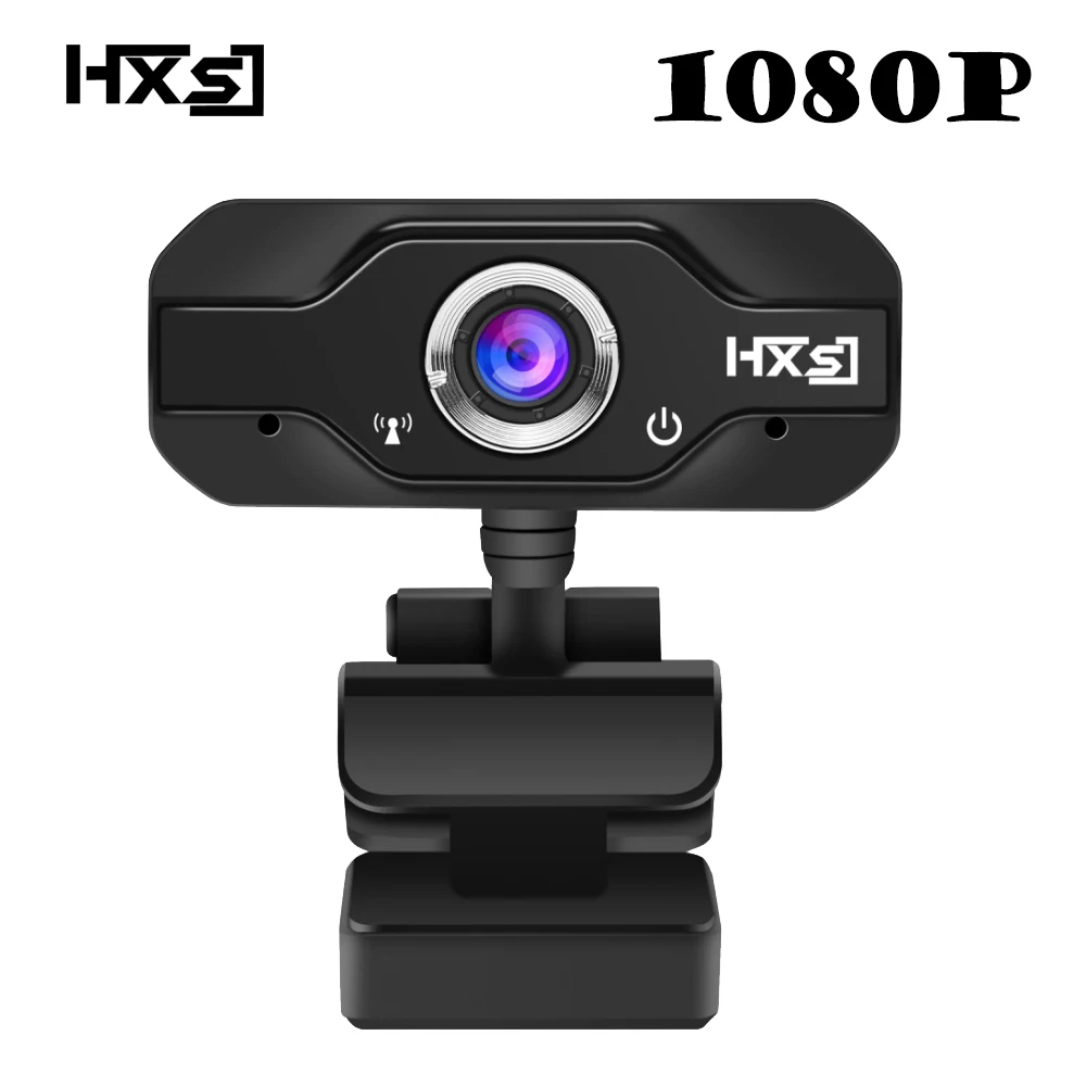 HXSJ 1080P HD Webcam InTeching USB Widescreen Computer Camera with Microphone for PC, Desktop or Laptop 360 degree rotation