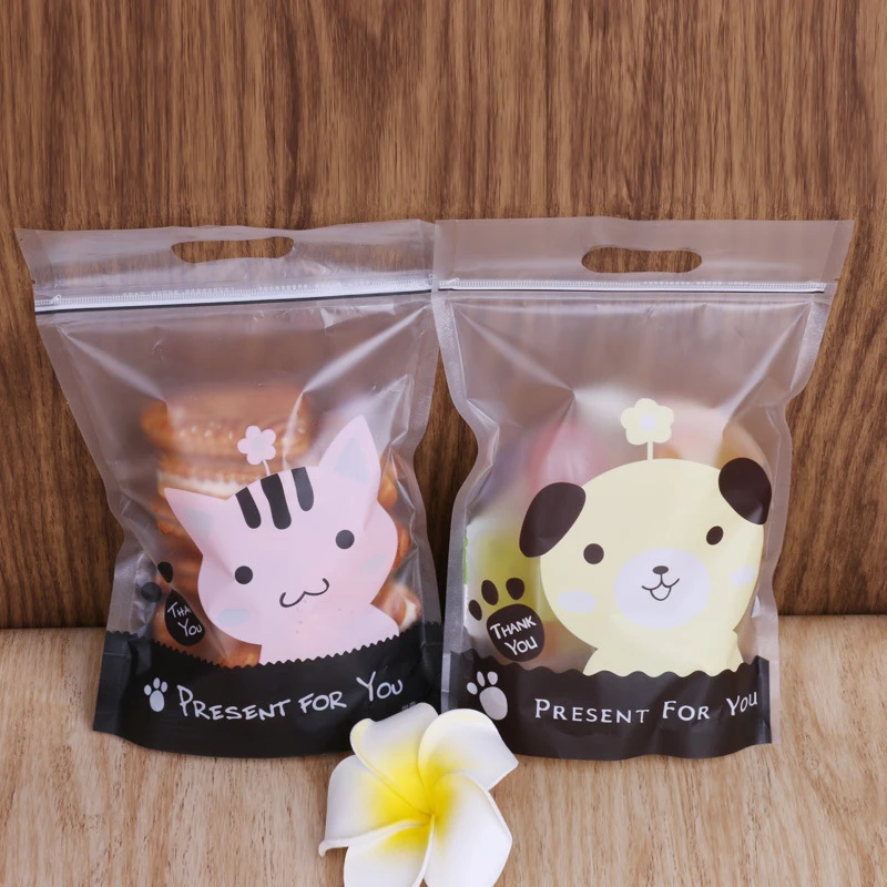 50X Self Seal Adhesive Cute Animal Cellophane Sweet Cookies Candy Bags Decor FI 