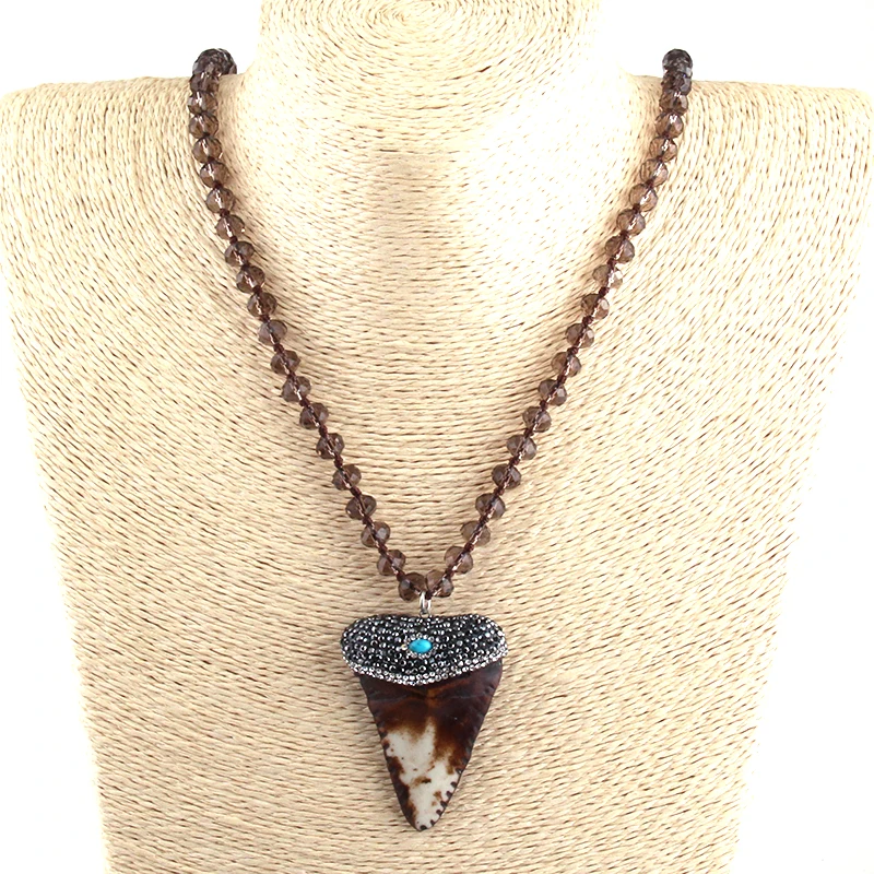 Бесплатная доставка Длинная подвеска зуб из закаленного стекла|necklace free shipping|pendant