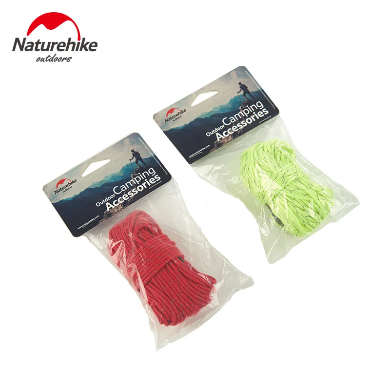 Naturehike Multifunctional Reflective Tent Wind Rope Outdoor Traveling Camping Awning Rope Guide Rope for Picnic 4m*4 NH15A001-G