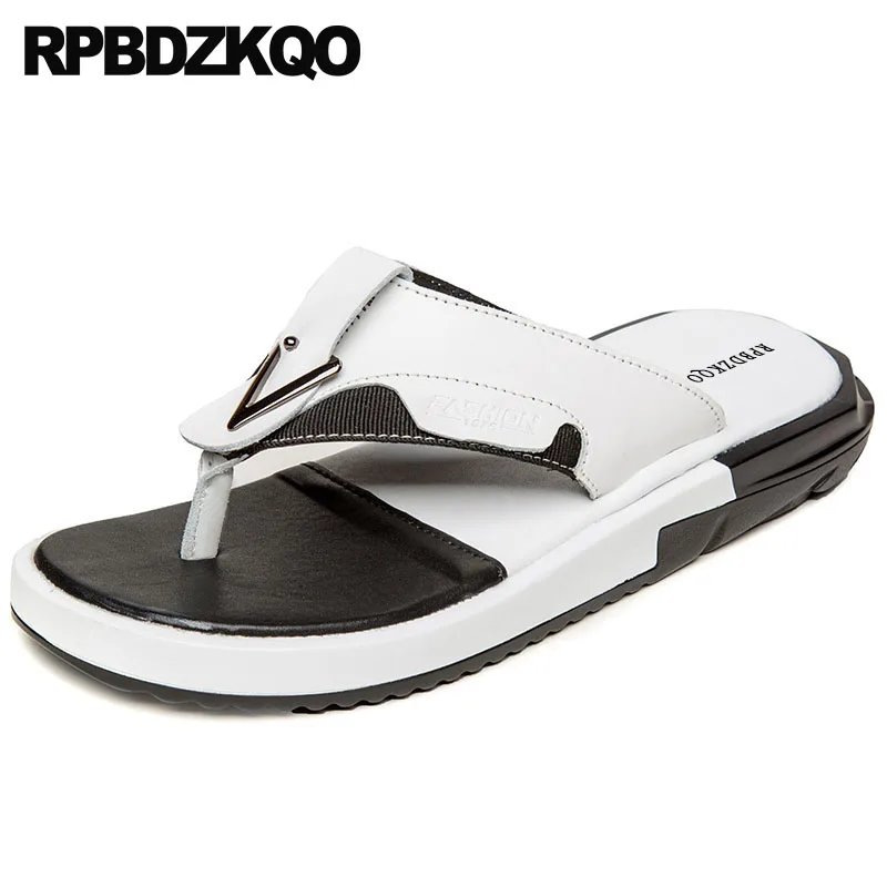 

white water flip flop 2019 slippers shoes fashion casual breathable outdoor slides men sandals leather summer slip on waterproof