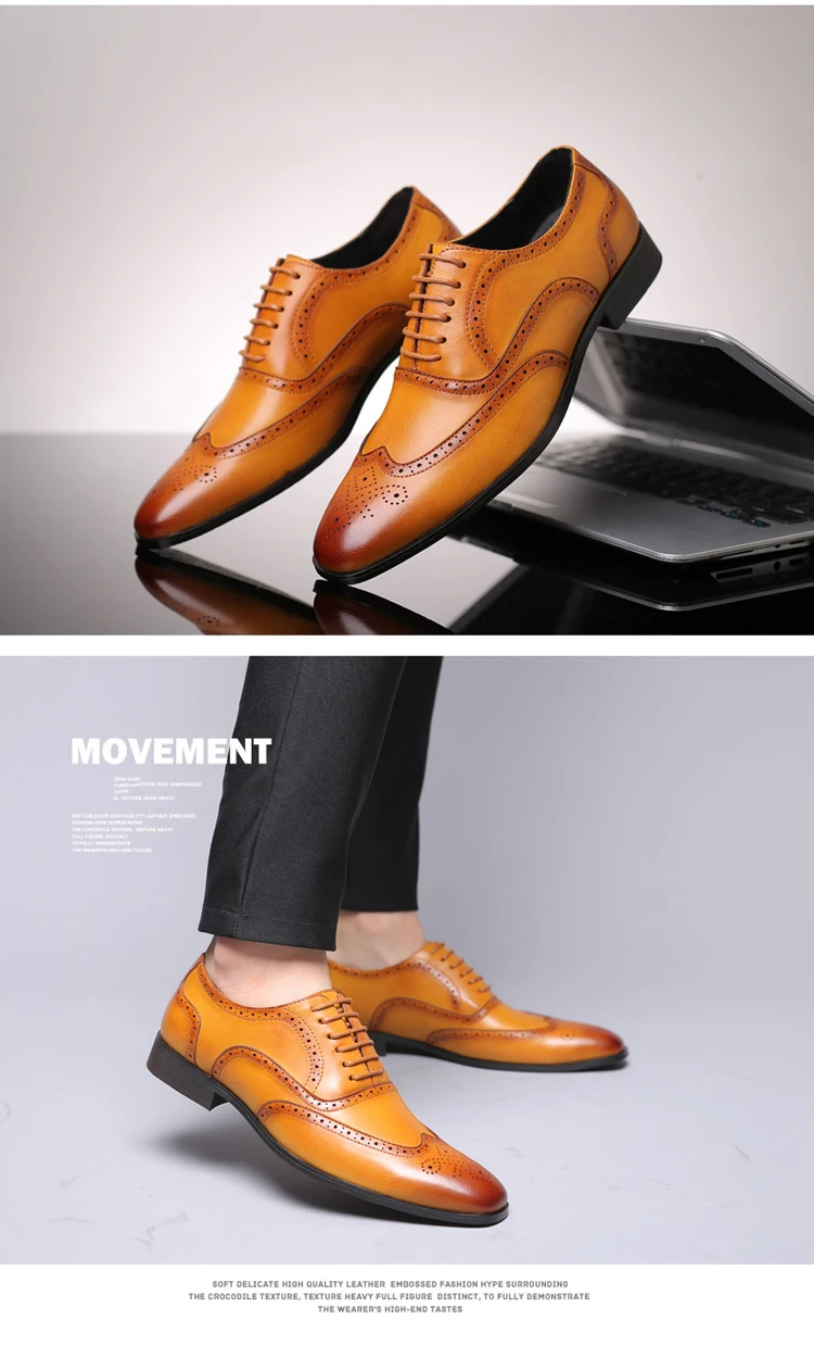 Shoes Fashion Men Pointed Toe Dress Shoes