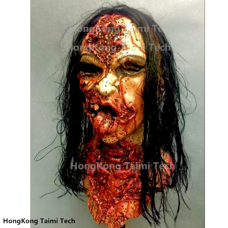 

New Scary Mask Rot Parasite Zombie mask Latex decay Vampire Festering Nausea Halloween scary terror masks horror