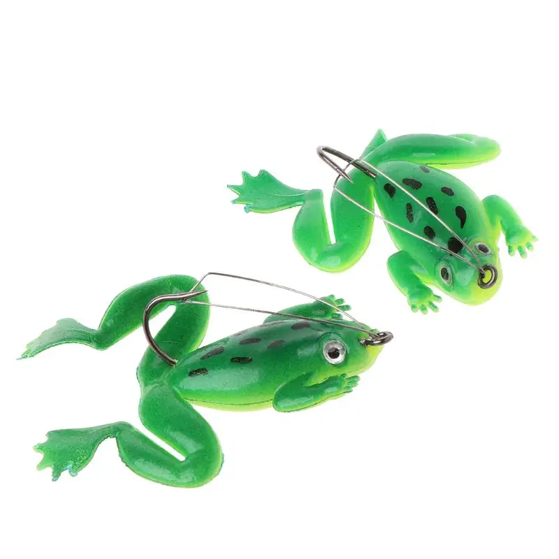 

6 Pcs/box Simulation Frog Black Fish Killer Bait 5.2g/6cm With Hooked Frogs Soft Insect Road Lure Creative Fishes Food Baits