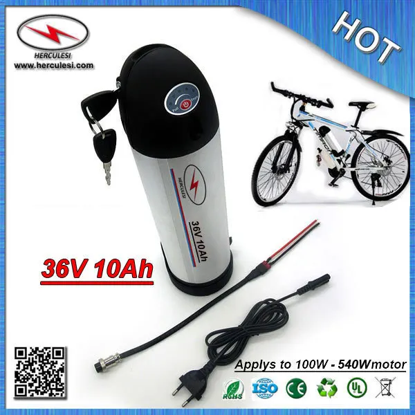 Hot Selling 36V 10Ah Electric Bike Water Bottle Battery built in 18650
