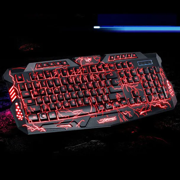 

CARPRIE 3 Colors USB Illuminated Led Backlit Backlight Gaming Crack Keyboard M200 Z30425