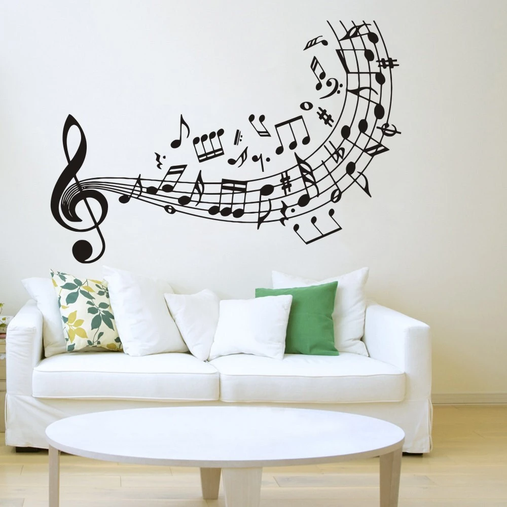 Wall Vinyl Music Notes Barcode Guaranteed Quality Decal z3548