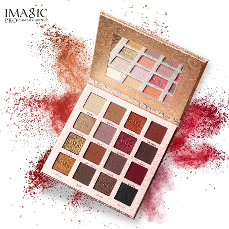 

IMAGIC 16 Colors Matte Shimmer Cosmetic Eye Shadow Makeup Eyeshadow Palette Gift