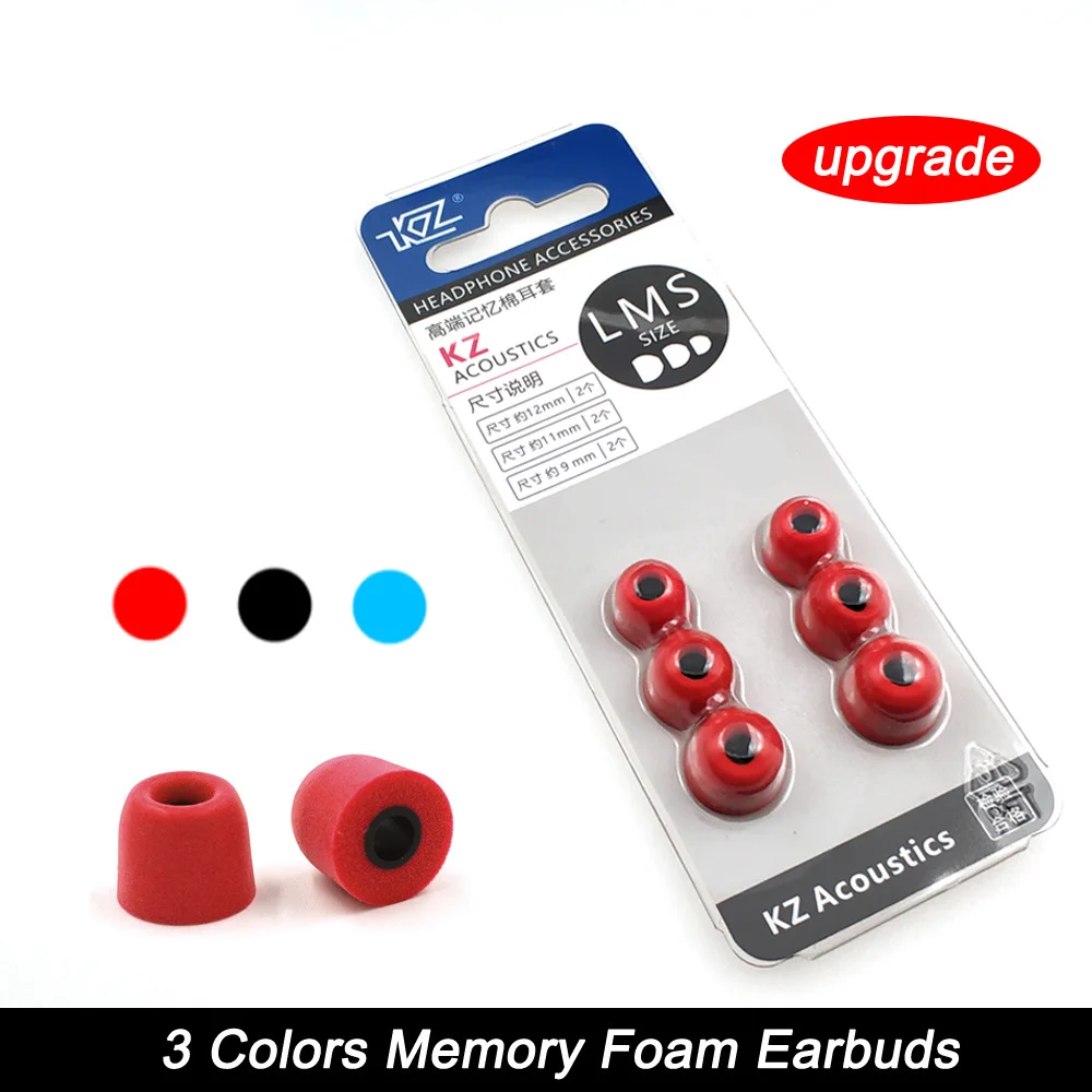 

New Upgrade 3 Pairs Noise Isolating Comfortble Memory Foam Ear Tips Ear Pads Earbuds S/M/L For In Earphone Headphones
