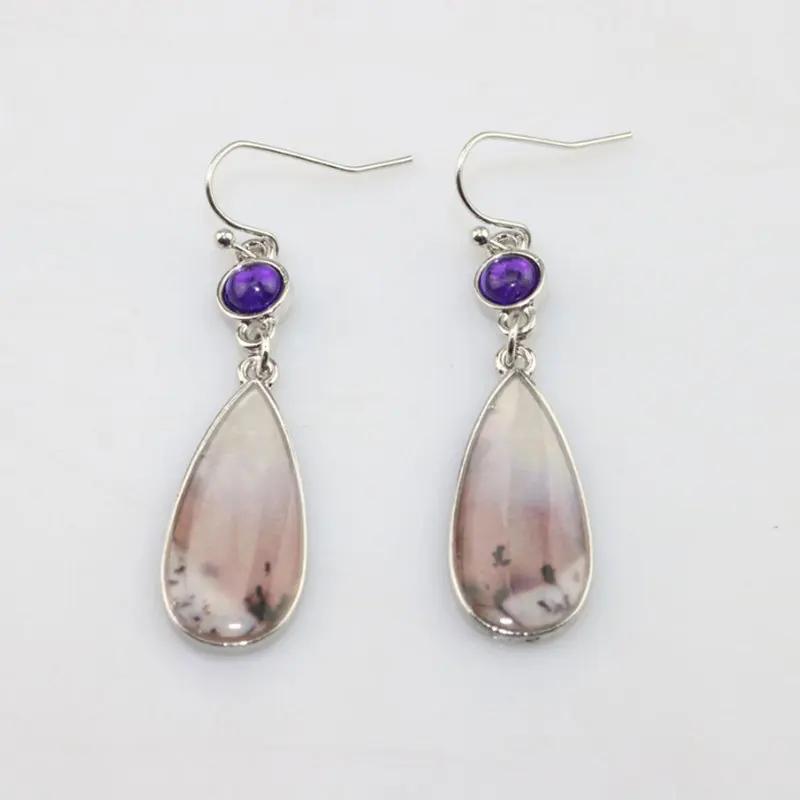 

1 Pair 925 Silver White Opal Dangle Earring Drop Earrings Fashion Women Wedding Jewelry Gift