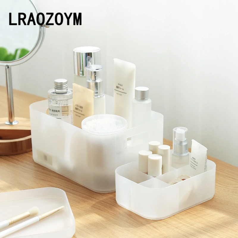 

LRAOZOYM 2018 Cosmetics Storage Box PP Scrub Frame With Cover Sheet Mask Makeup Storage Boxes For Women Bathroom Bedroom LR073