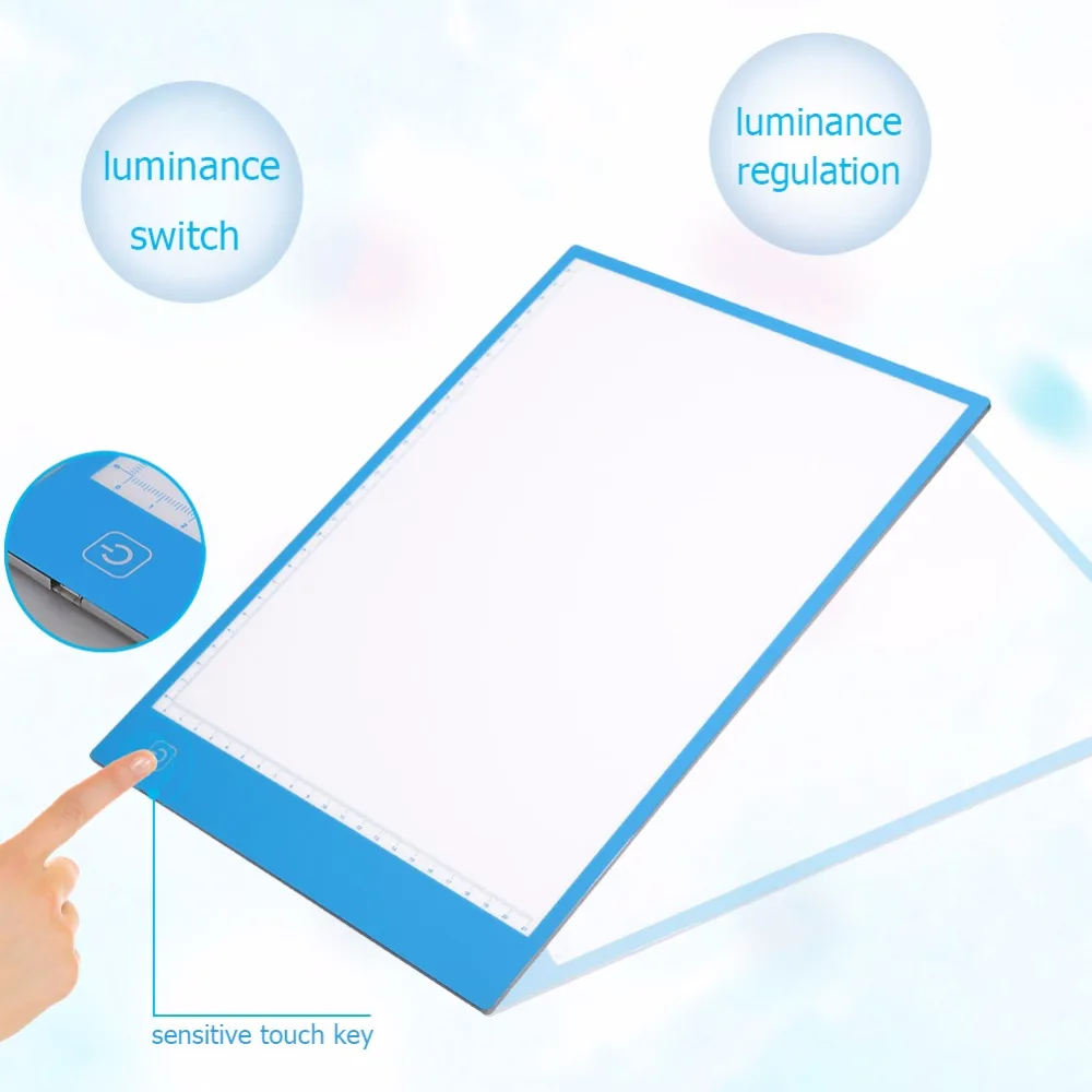 3-Brightness 1PCS Digital A4 LED Graphic Tablet for Drawing Display Panel Board