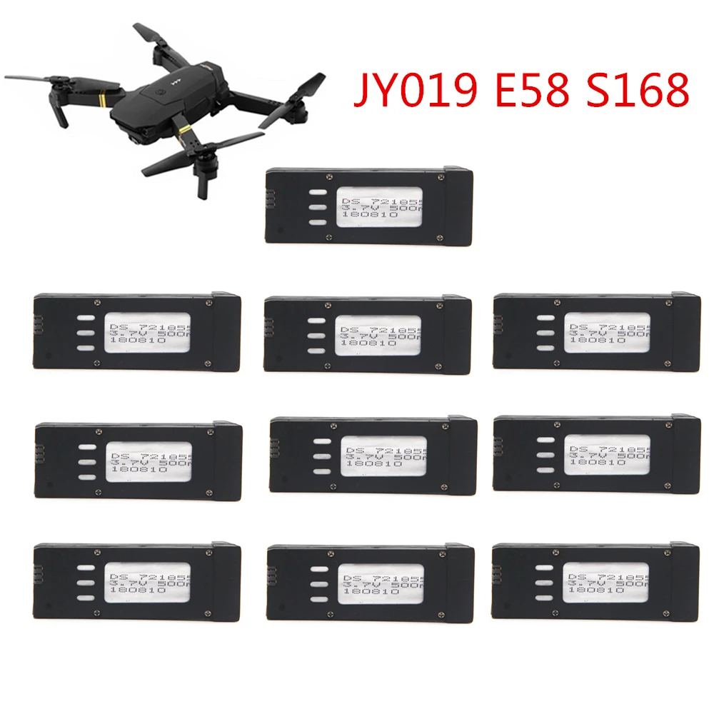10pcs Original Battery For Eachine E58 Jy019 S168 Rc Quadcopter Spare Parts Ds  721855 3.7v 500mah Lipo Battery For Rc Drone - Parts \u0026 Accs - AliExpress
