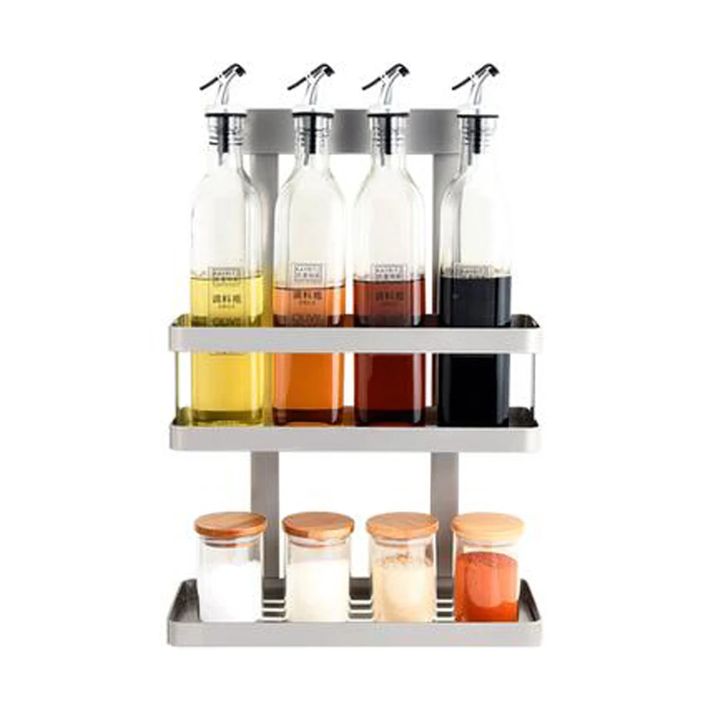  304 stainless steel multi-function household storage rack without holes wall hanging kitchen basket - 33001392847