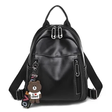 New Fashion Retro PU Leather Women Backpacks small bagpack School Bag for Teenager Girls Feminina Rucksack Travel Bag Mochila thikin mochila bts backpack for women pu leather rucksack teenager girls fashion rap monste bangtan boys mini bagpack daypack