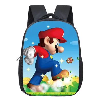 

12 Inch Super Mario Bros Sonic Boom Hedgehogs Kindergarten School Bags Bookbags Children Baby Toddler bag Kids Backpack Gift