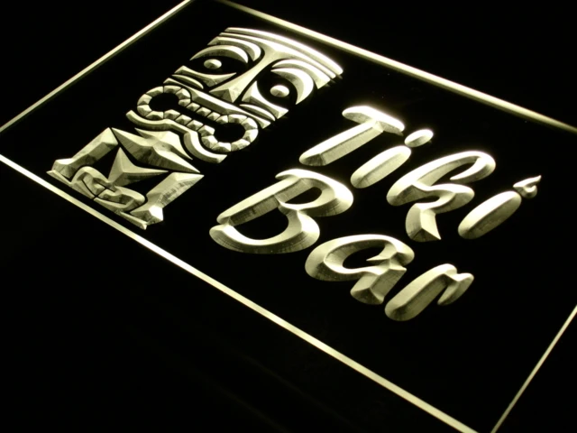 I298 Tiki Bar Mask Pub Club светодиодный неоновый светильник вывески вкл/выкл Swtich 20 + цвета 5