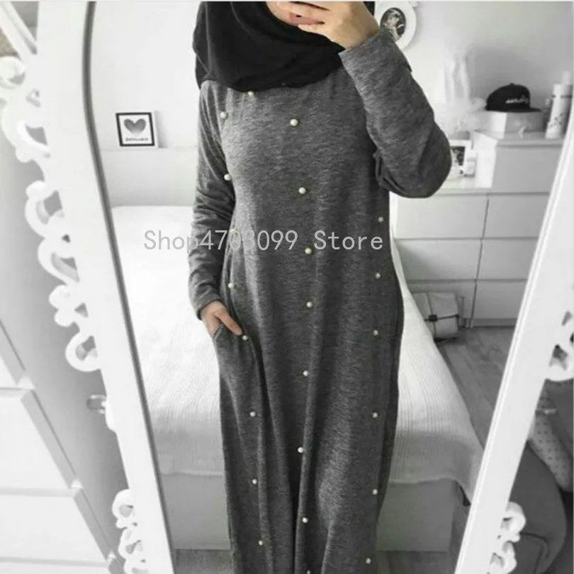 

Ladies-Robe Plus size Muslim Adult diamond beading Robe Musulmane Turkish Dubai Abaya Muslim Robe Arab