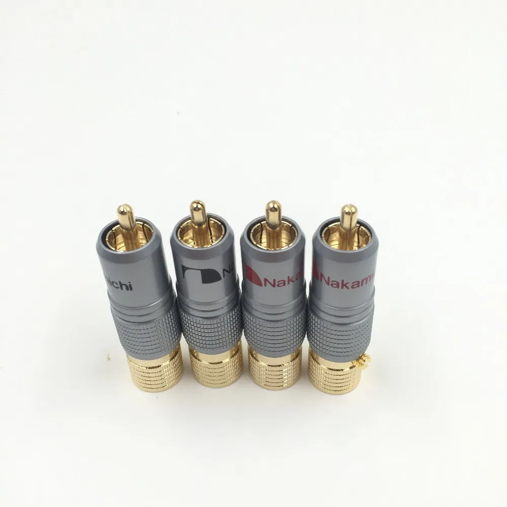 6 шт. позолоченные штекеры RCA NAKAMICHI 10 мм|l connector|adapter coaxialadapter connector |