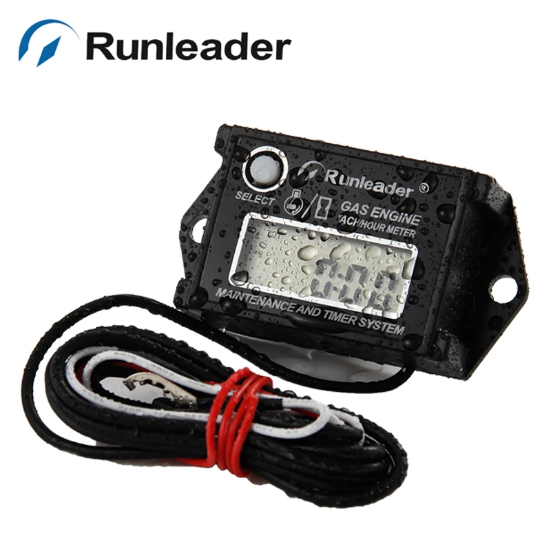 Runleader Inductive digital tach hour meter for motorcycle marine