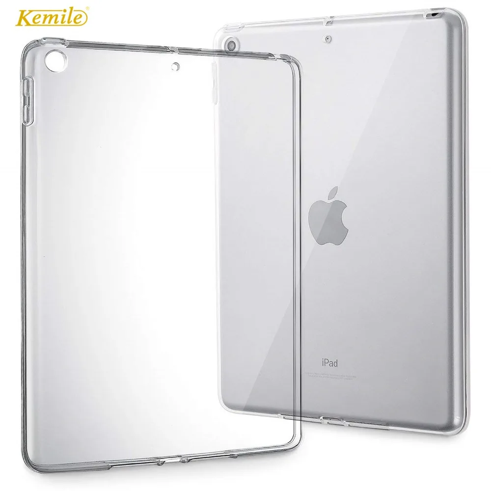 Чехол Kemile для iPad 2018 и 2017 9 7 мягкий гибкий бампер прозрачный резиновый защитный