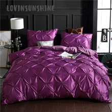 LOVINSUNSHINE, Комплект постельного белья, шелковое постельное белье, домашний текстиль, queen King size, набор пододеяльников, Роскошный AB#91