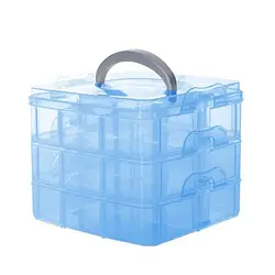 Пластиковый 3 яруса портативный Съемный ящик для хранения прозрачный контейнер Органайзер
