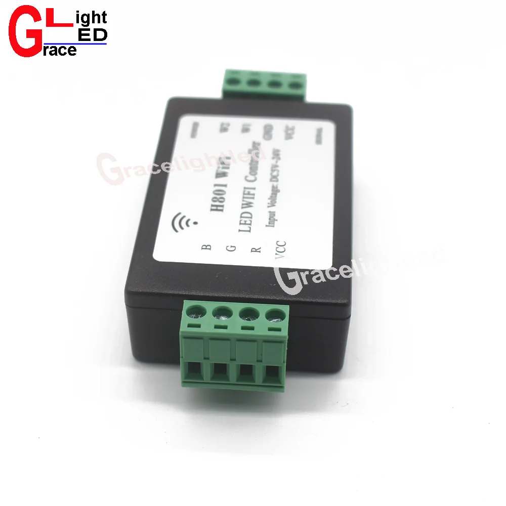 1 шт. H801 WiFi RGBW LED WIFI контроллер DC5 24V вход 4CH * 4A выход|led wifi controller|wifi controllerrgbw led controller |