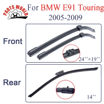 

Combo Silicone Rubber Front And Rear Wiper Blades For BMW 3 Series E91 Touring 2005-2009 Windscreen Wipers Car Accessories