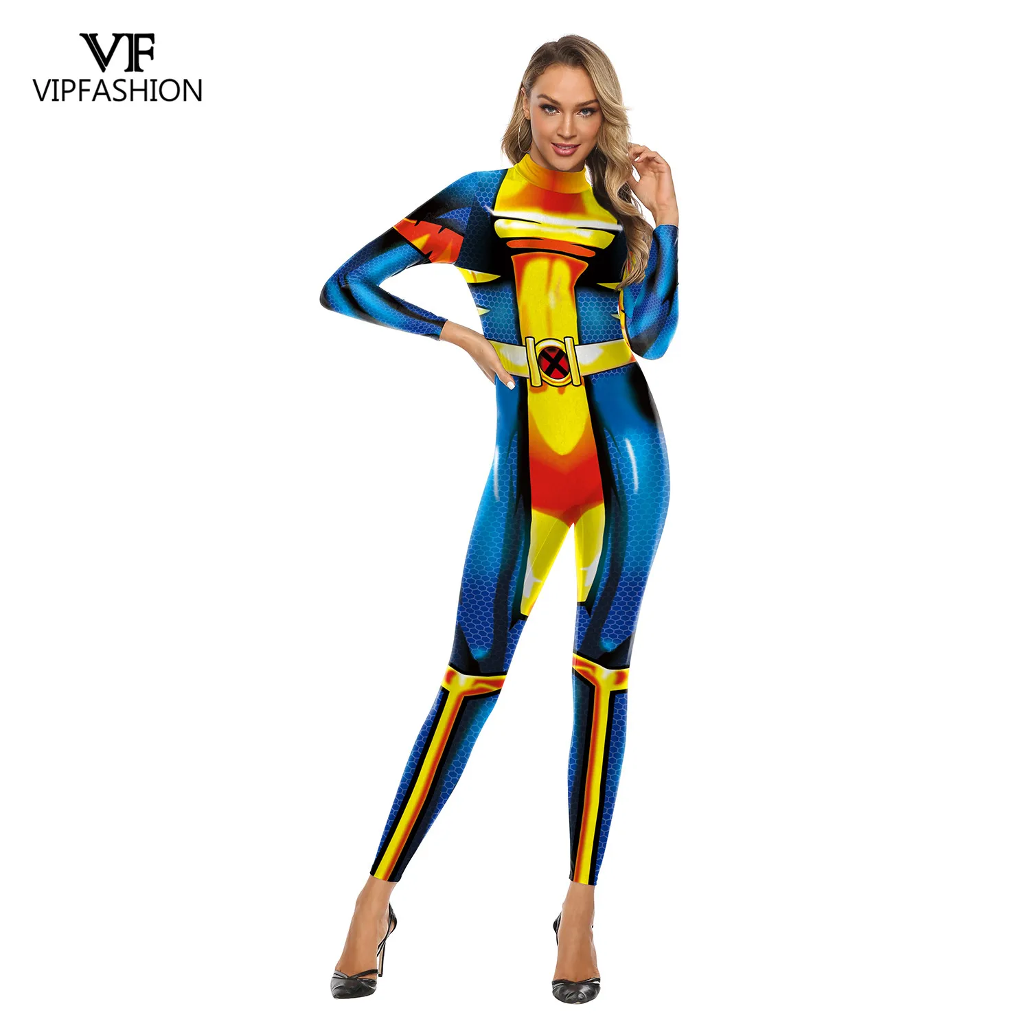 VIP Мода Темный Феникс Косплей Боди X-men команда DC 3D Комиксы печать супер герой Zentai комбинезон костюм