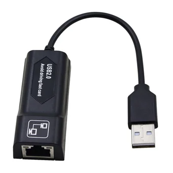 

USB Ethernet Adapter USB 2.0 Network Card to RJ45 Lan for Windows 10 Xiaomi Mi Box 3 Nintend Switch Ethernet USB