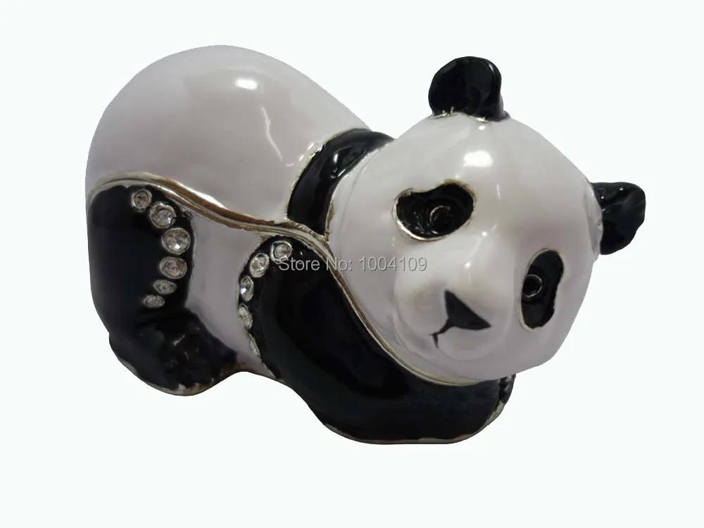 TBP0207-Crafted gifts panda metal jewelry boxe unique gift box wild animal hinged trinket box metal collectibles Russian faberge box.JPG