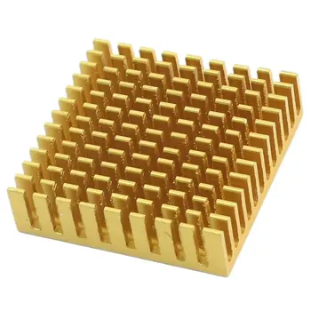 

Gold Tone Aluminium 40mmx40mmx11mm Heatsink Cooling Cooler Fin for CPU