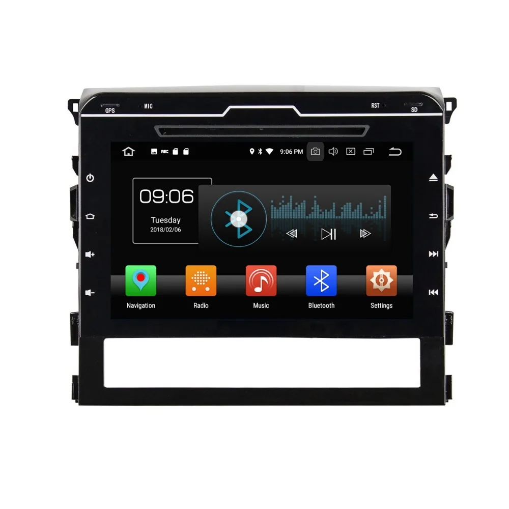 Top 4GB+32GB Octa Core 2 din 9" Android 8.0 Car DVD Player for Toyota Land Cruiser 2016 2017 2018 Car Radio GPS WIFI Mirror-link 2